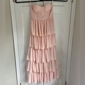 NWT Lovers and Friends Pink Gown
